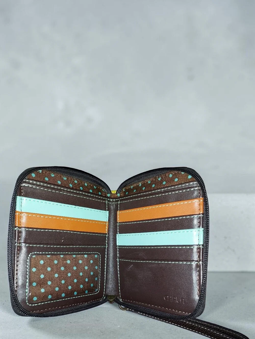 Llama Applique Zip Wallet - Yellow